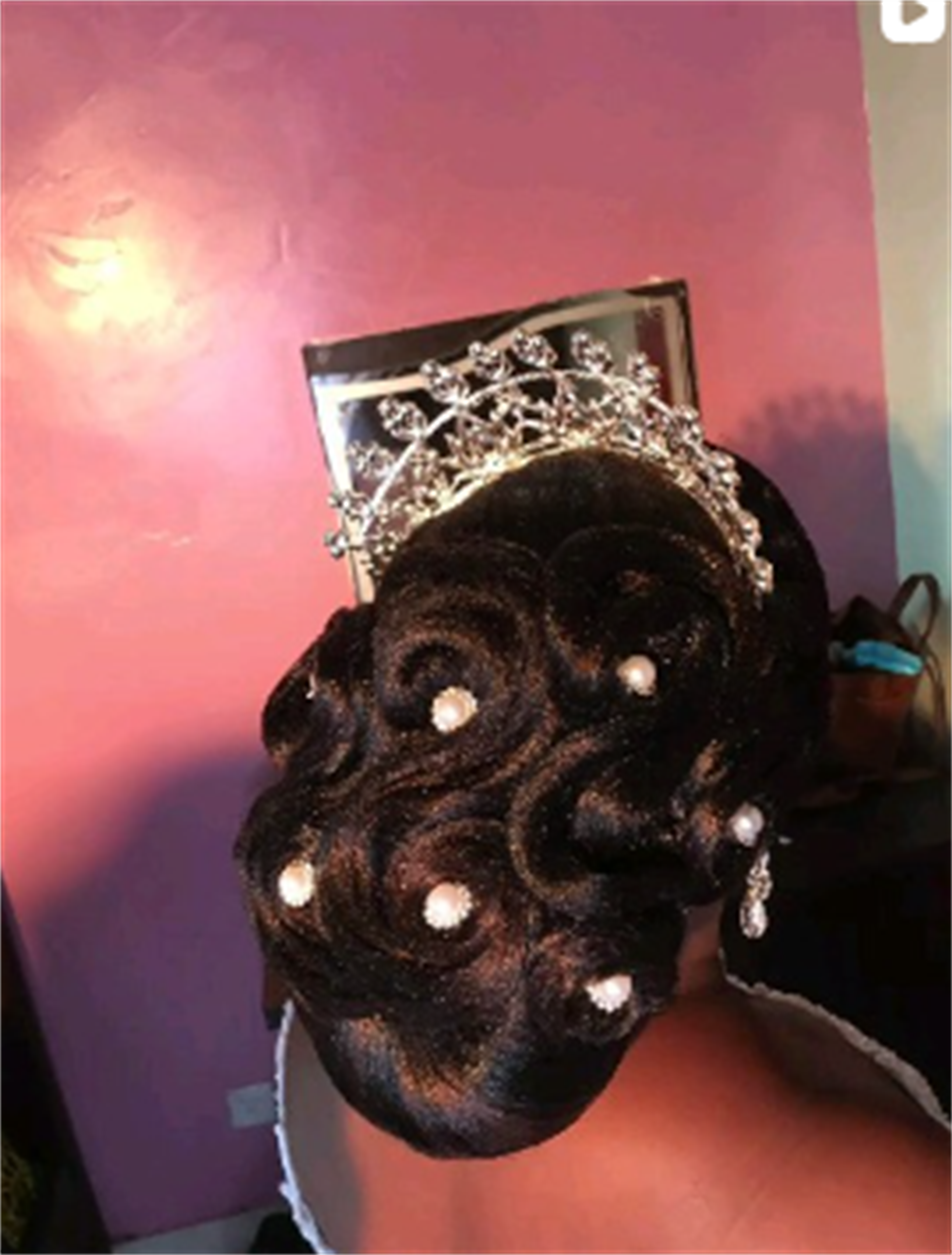 Tiara bridal updo